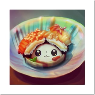 Kawaii Anime Sushi Posters and Art